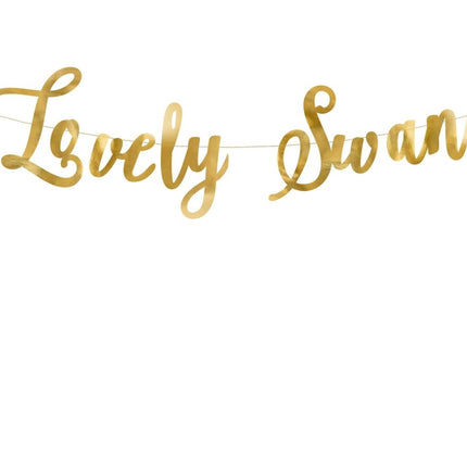 Slinger Lovely Swan Goud 64cm van Partydeco koop je bij Partywinkel