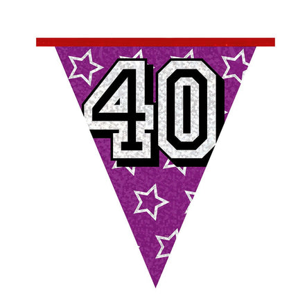 Slingers 40 Jaar Glitter 8m van Boland koop je bij Partywinkel