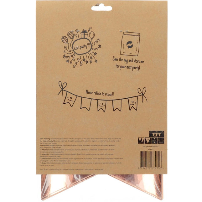 Slingers 70 Jaar Rose Goud 6m van Folat koop je bij Partywinkel