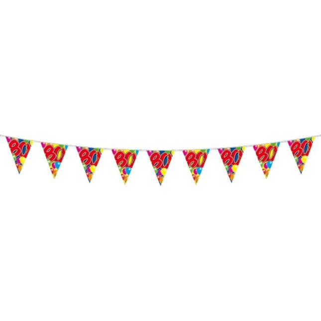 Slingers 80 Jaar 10m - Partywinkel - 8714572045520