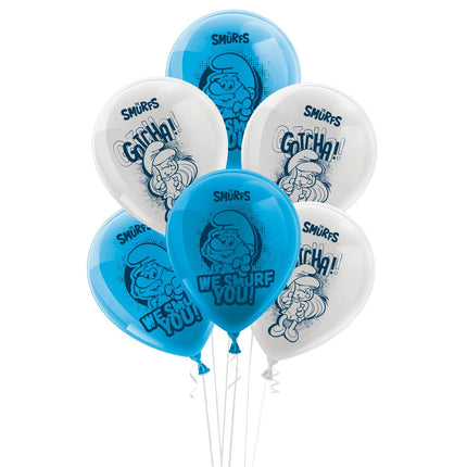 Balony ze Smerfami, 25 cm, 10 szt.