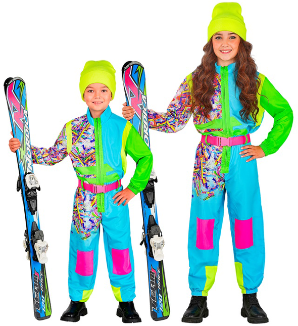 Snowboarder Azuur - Groen Kind Uni voor jongens en meisjes van Widmann koop je bij Partywinkel