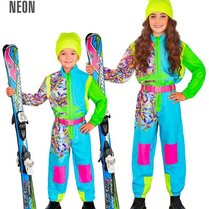 Snowboarder Azuur - Groen Kind Uni voor jongens en meisjes van Widmann koop je bij Partywinkel