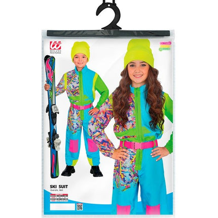 Snowboarder Azuur - Groen Kind Uni voor jongens en meisjes van Widmann koop je bij Partywinkel
