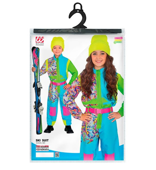 Snowboarder Azuur - Groen Kind Uni voor jongens en meisjes van Widmann koop je bij Partywinkel