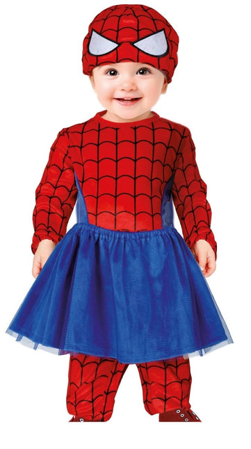 Spiderman Kostuum Blauw Rood Baby - Partywinkel - 8434077761823