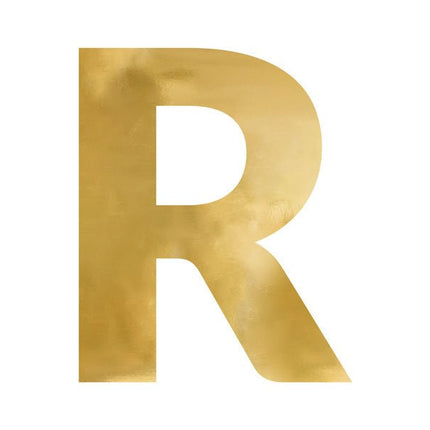 Spiegelletter R Goud 60cm van Partydeco koop je bij Partywinkel