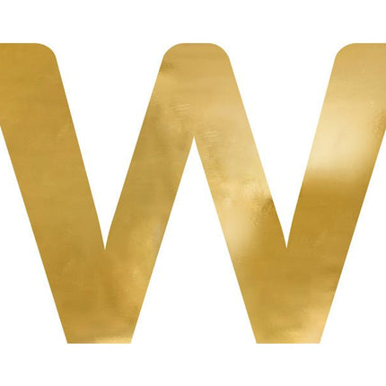 Spiegelletter W Goud 88cm van Partydeco koop je bij Partywinkel