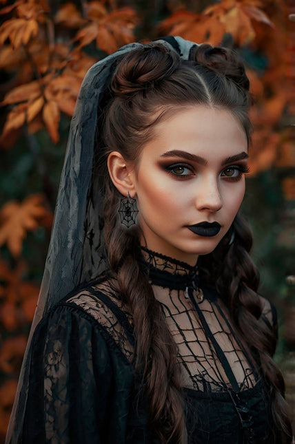 Spinnenweb Oorbellen 5cm van Fiestas Guirca koop je bij Partywinkel