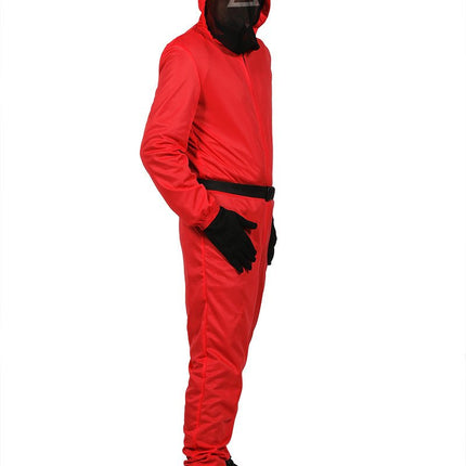 Squid Game Kostuum Rood Kind Driehoek van Wilbers & Wilbers koop je bij Partywinkel