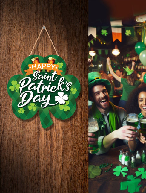 St. Patrick'S Day Hangbord Groen 28cm van Fiestas Guirca koop je bij Partywinkel