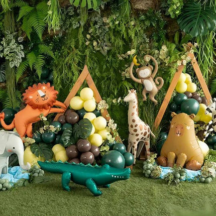 Staande folieballon Krokodil, 126x36 cm, mix van Partydeco koop je bij Partywinkel