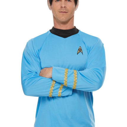 Star Trek, Original Series Sciences Uniform, Blue Heren Kostuum van Smiffys koop je bij Partywinkel