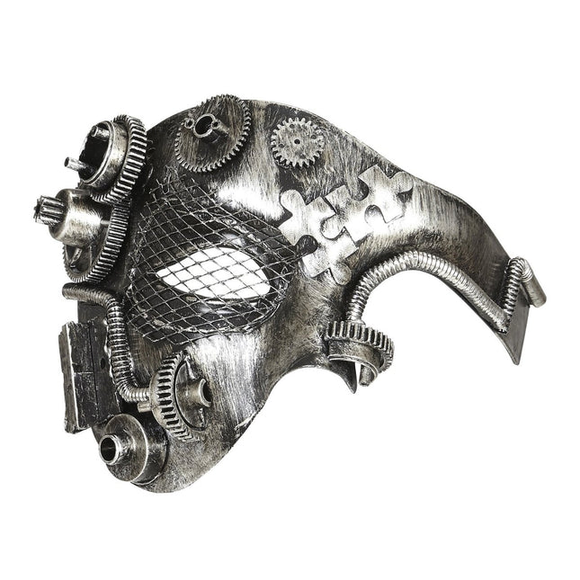 Steampunk Masker Zilver van Widmann koop je bij Partywinkel