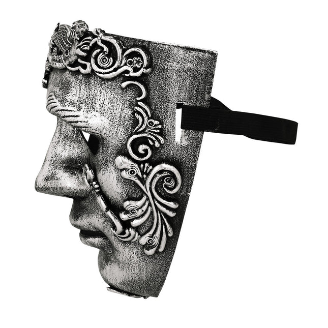 Steampunk Masker Zilver Fabius van Boland koop je bij Partywinkel