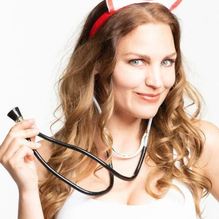 Stethoscoop Zwart van Partychimp koop je bij Partywinkel