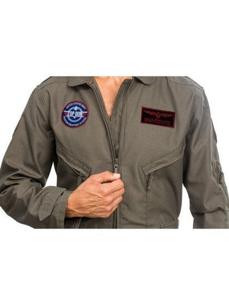 Straaljagerpiloot Jumpsuit Olijfgroen Heren van CHAKS koop je bij Partywinkel