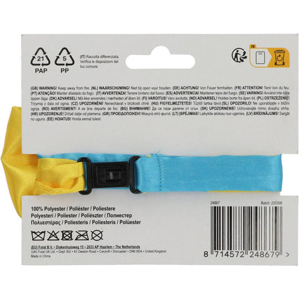 Strikje Colorblock Blauw/Geel van Folat koop je bij Partywinkel