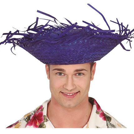 Strohoed Blauw van Fiestas Guirca koop je bij Partywinkel