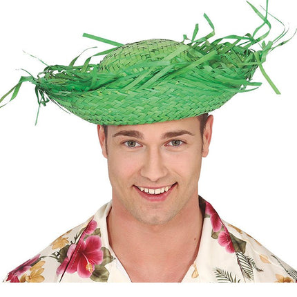 Strohoed Groen van Fiestas Guirca koop je bij Partywinkel