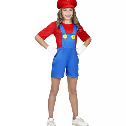 Super Mario Pak Blauw Rood Kind - Partywinkel - 8003558086955