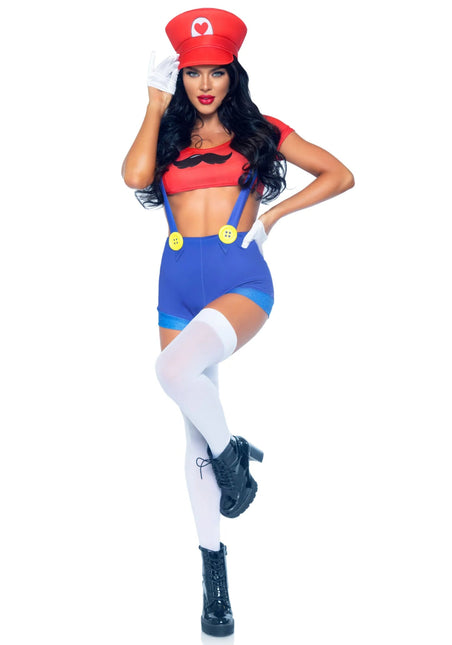 Super Mario Pak Rood Blauw Dames Leg Avenue - Partywinkel - 714718557557