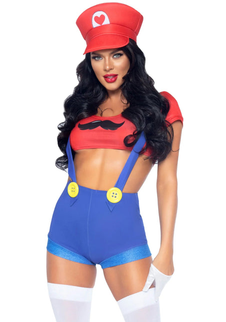Super Mario Pak Rood Blauw Dames Leg Avenue - Partywinkel - 714718557557
