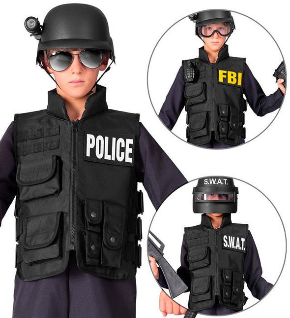 SWAT VEST FBI/POLITIE KIND van Widmann koop je bij Partywinkel