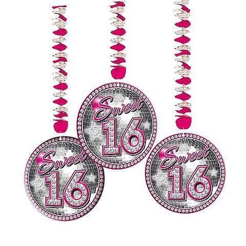 Sweet 16 Hangdecoratie 70cm 3st van Folat koop je bij Partywinkel