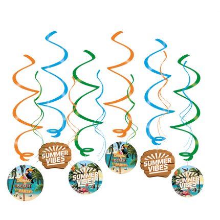 Kolorowa dekoracja wisząca Summer Vibes 70cm 6szt