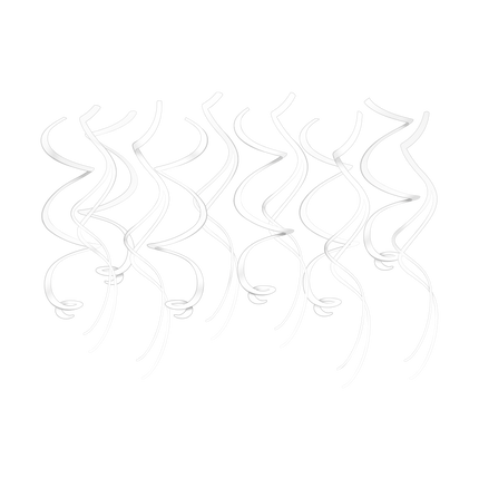 Dekoracje Swirl - białe