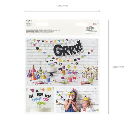 Taarttoppers Monster 21,5cm 6st van Partydeco koop je bij Partywinkel