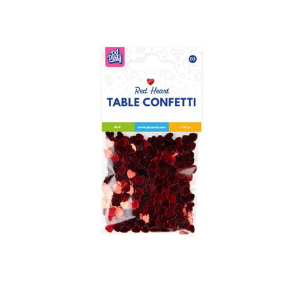 Konfetti na stół Serca Czerwone 14gr