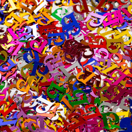 Tafelconfetti 15 Jaar Gekleurd van WeFiesta koop je bij Partywinkel