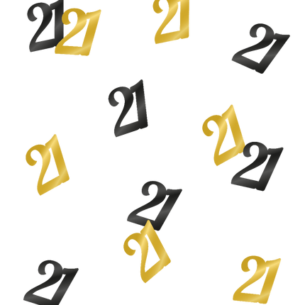 Tafelconfetti 21 Jaar 20gr van Paper Dreams koop je bij Partywinkel