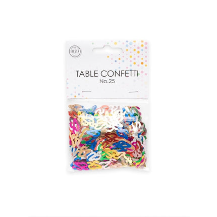 Tafelconfetti 25 Jaar Gekleurd van WeFiesta koop je bij Partywinkel