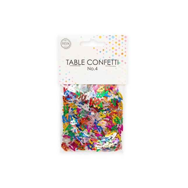 Tafelconfetti 4 Jaar Gekleurd van WeFiesta koop je bij Partywinkel