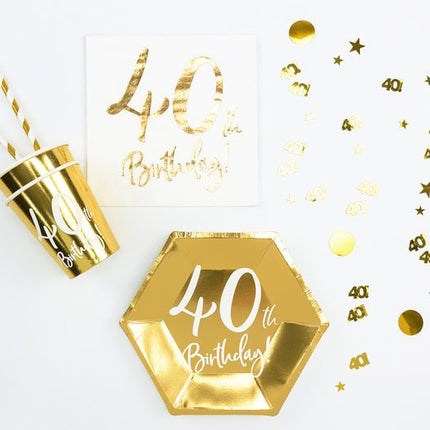 Tafelconfetti 40 Jaar Goud van Partydeco koop je bij Partywinkel