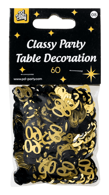 Tafelconfetti 60 Jaar 20gr van Paper Dreams koop je bij Partywinkel