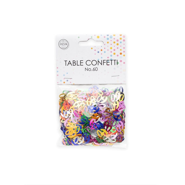 Tafelconfetti 60 Jaar Gekleurd van WeFiesta koop je bij Partywinkel
