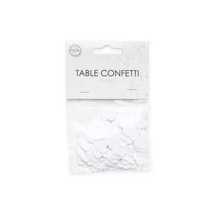 Tafelconfetti Hartjes Wit van WeFiesta koop je bij Partywinkel