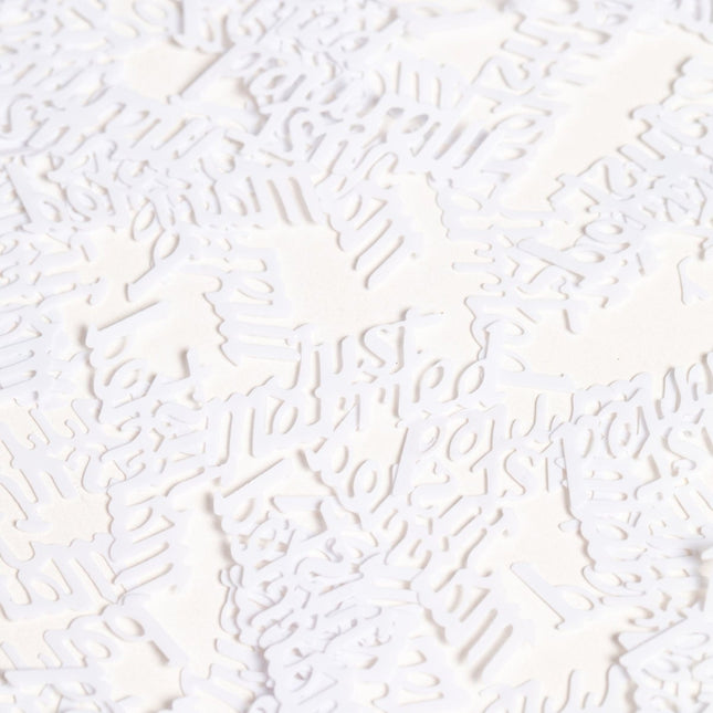 Tafelconfetti Just Married Wit van WeFiesta koop je bij Partywinkel