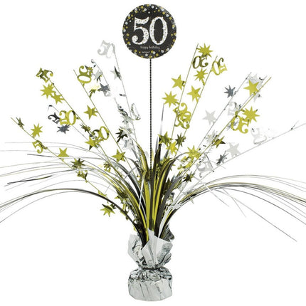 Tafeldecoratie 50 Jaar Happy Birthday 46cm van Riethmueller koop je bij Partywinkel
