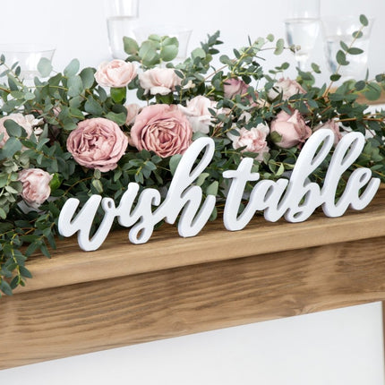 Tafeldecoratie Wish Table Wit 40cm van Partydeco koop je bij Partywinkel