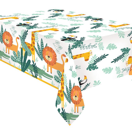 Tafelkleed Jungle Dieren 1,8m van Riethmueller koop je bij Partywinkel