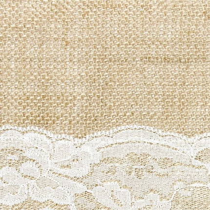 Tafelloper Jute Kant 2,75m van Partydeco koop je bij Partywinkel