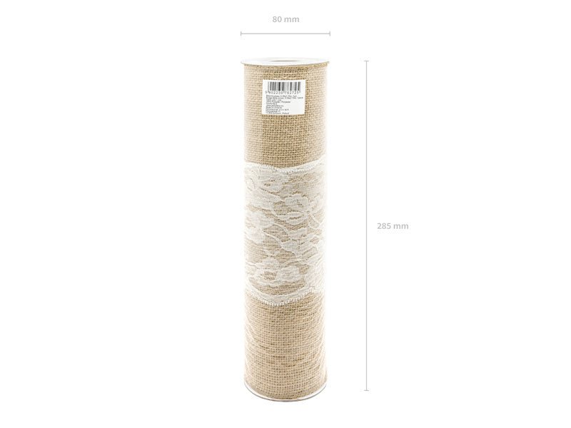 Tafelloper Jute Kant 2,75m van Partydeco koop je bij Partywinkel