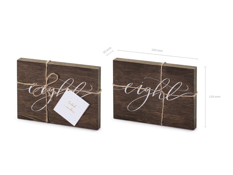 Tafelnummer Eight 18cm van Partydeco koop je bij Partywinkel