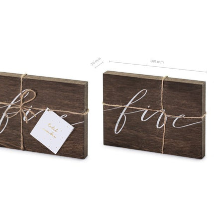 Tafelnummer Five 18cm van Partydeco koop je bij Partywinkel