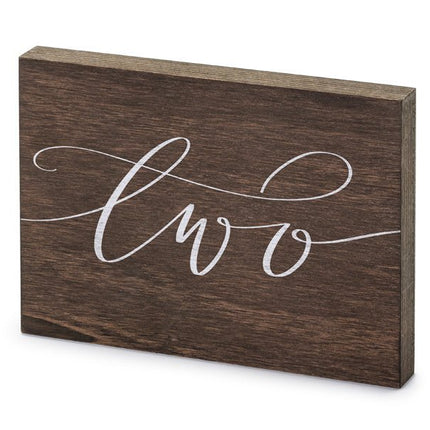 Tafelnummer Two 18cm van Partydeco koop je bij Partywinkel